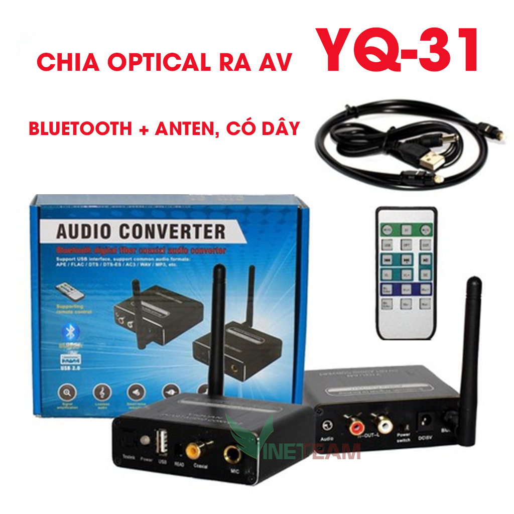 Bộ chuyển đổi quang âm thanh yiqian yq-31 bluetooth 5.0 phiên bản mới 2020