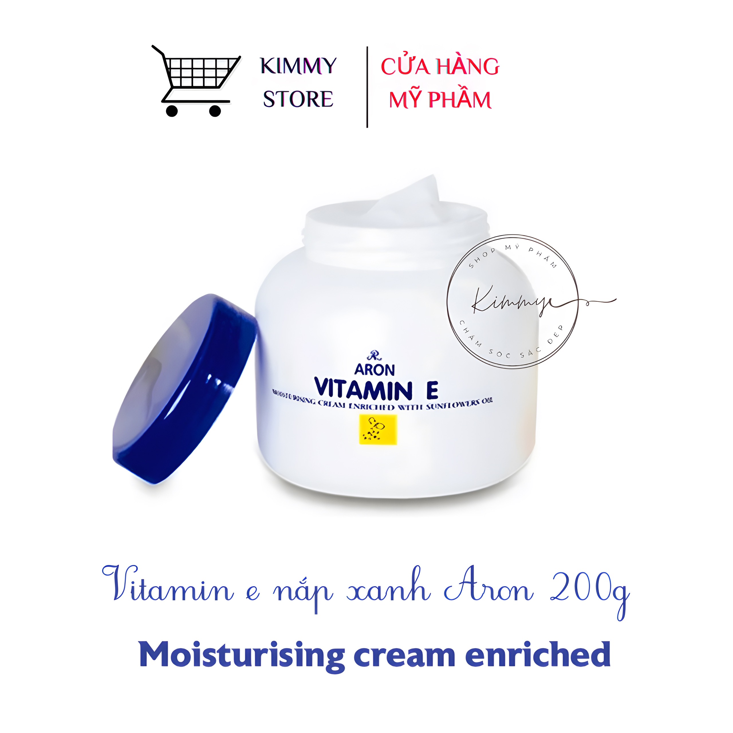Lẻ hộp 200g kem vitamin e aron nắp xanh