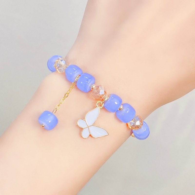 Vòng Tay Chuỗi Hạt Pha Lê Hình Bướm