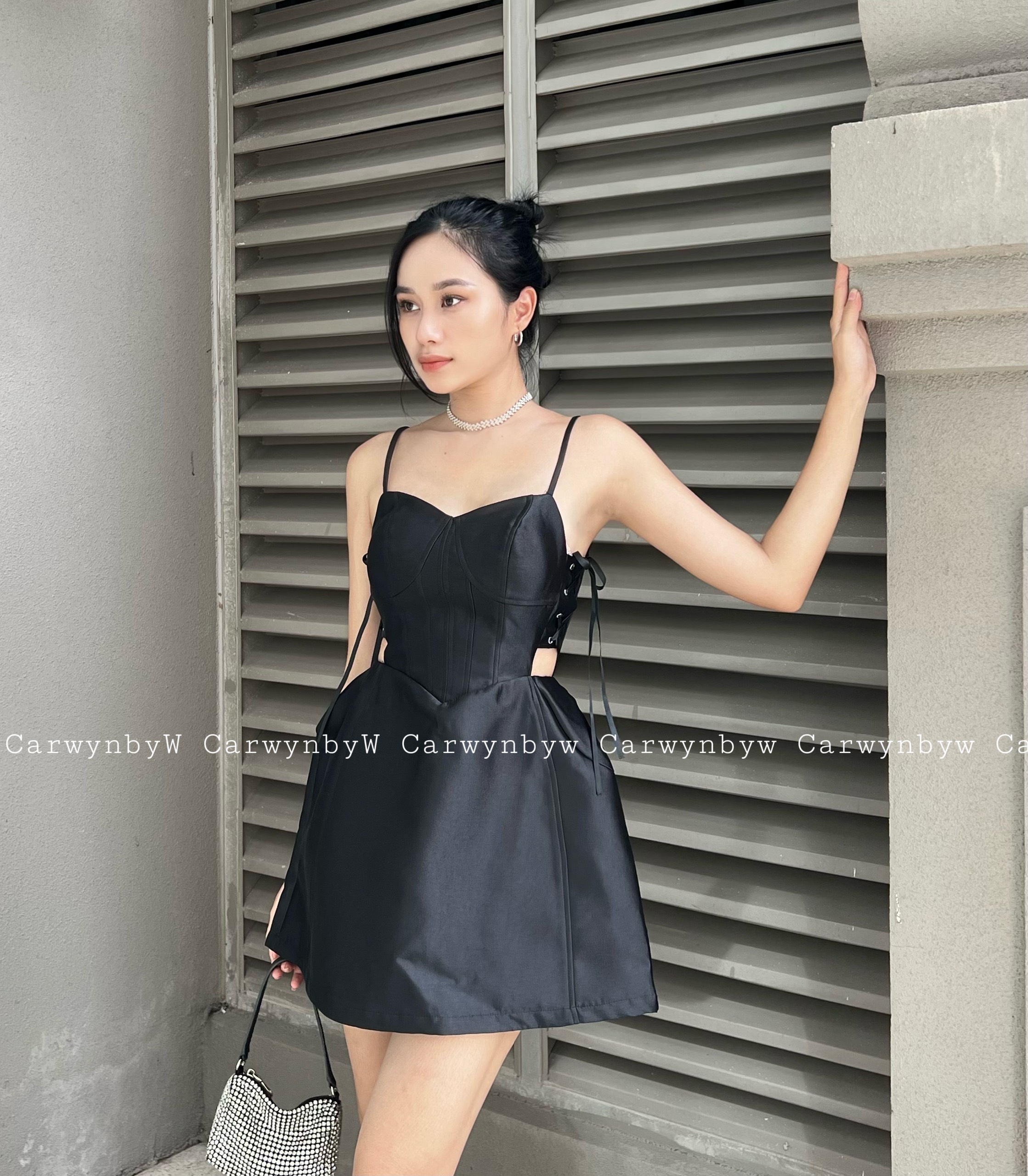 Đầm Corset Cúp Ngực Đan Dây Có Lót Quần (Koki Dress)
