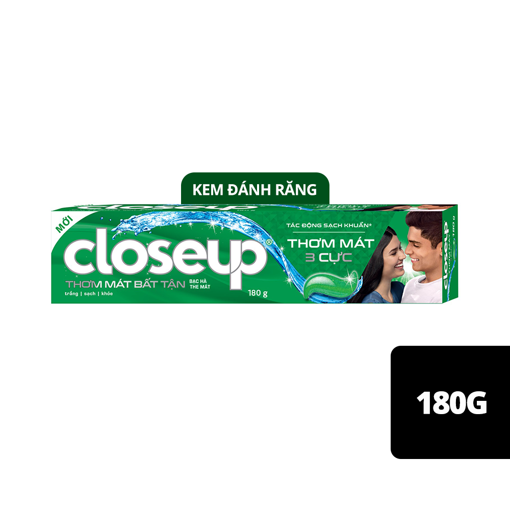 Kem Đánh Răng Closeup Trắng Răng Thơm Mát - Tuýp 180G