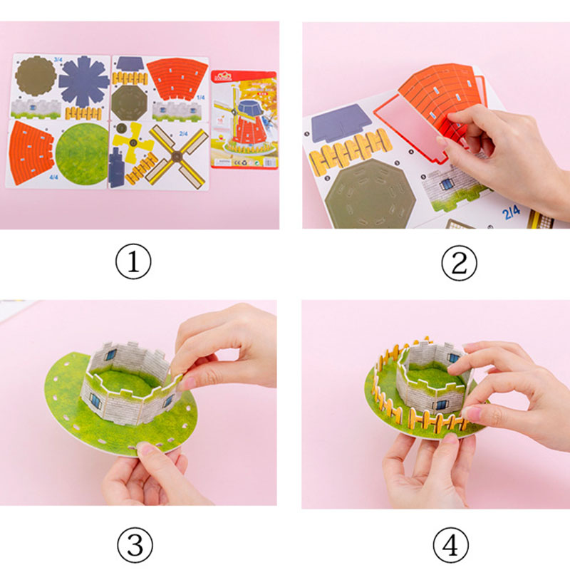 Đồ chơi nhà mô hình 3D bằng xốp cho bé