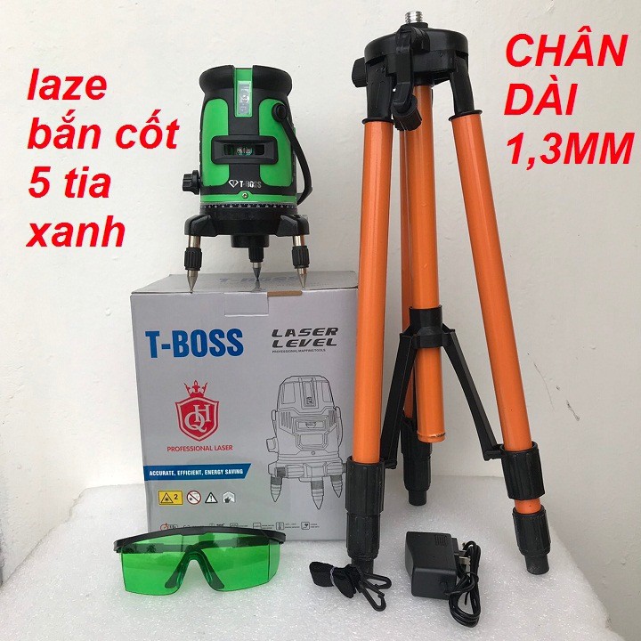 Máy bắn cos laser 5 tia xanh-Máy cân mực-thăng bằng laser 5 tia xanh giá rẻ-Đầy đủ chân tripod và phụ kiện-Bảo hành 6 tháng