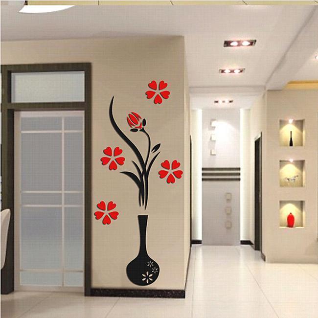 Tranh mica dán tường hình bình hoa - Tranh trang trí, tranh dán tường, tranh phòng khách, tranh treo phòng ngủ, tranh treo tường 3D, tranh đính đá, tranh nghệ thuật, tranh phong thủy