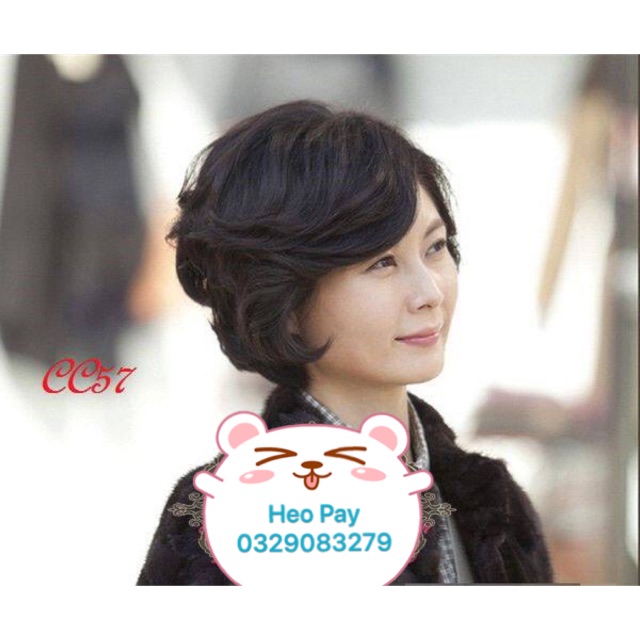 Tóc giả nguyên đầu Trung niên- mẫu mới siu đẹp - mã cc57