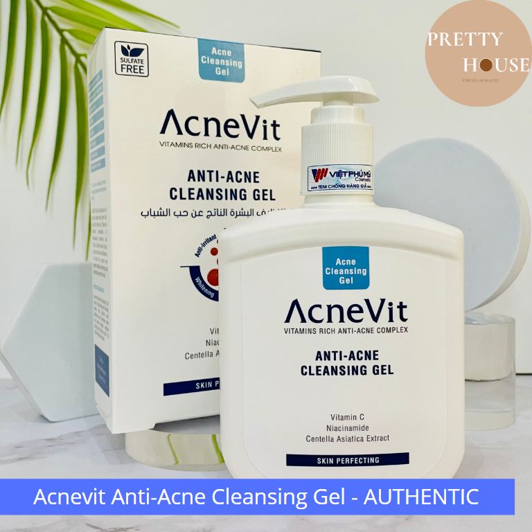 [DATE MỚI-TEM CHÍNH HÃNG PHÒNG KHÁM DA]Sữa rửa mặt ngăn ngừa mụn ACNEVIT Anti-Acne Cleansing Gel