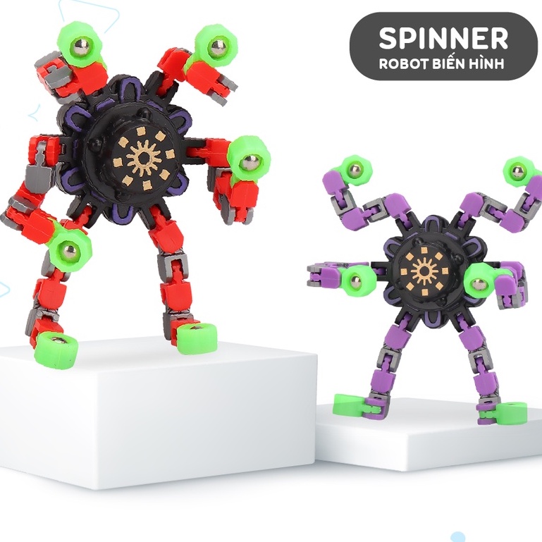 Con Quay Spinner Robot, Con Quay Robot Biến Hình Shop Huy Toy Kids