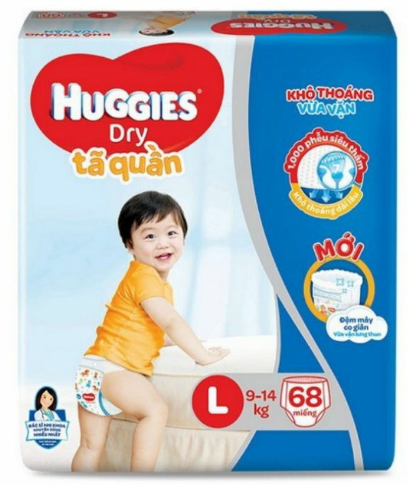 Tả quần huggies size L68 date mới