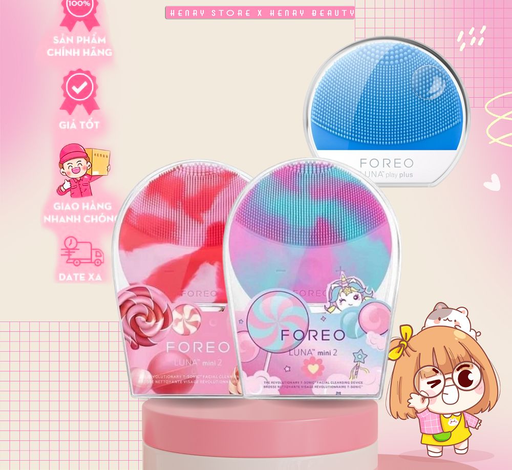 Máy Rửa Mặt Foreo Luna Play Plus Mini Màu Xanh Dương