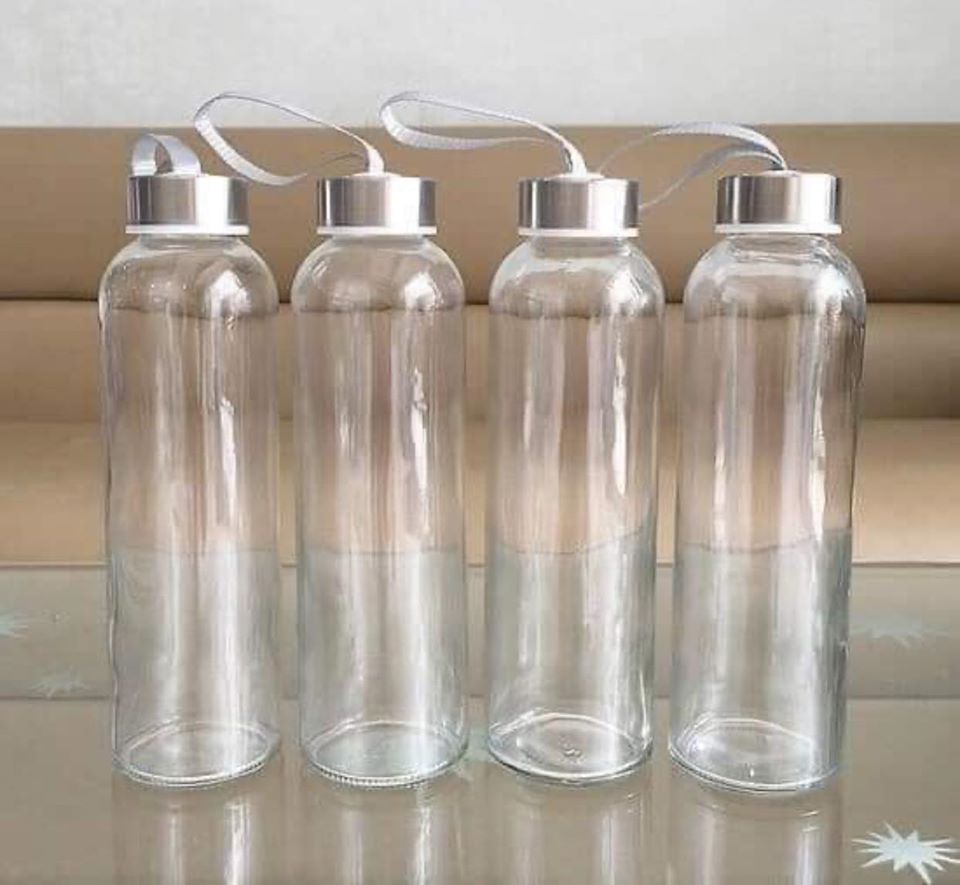 BÌNH THUỶ TINH CÓ DÂY XÁCH (300ml/500ml) đựng sữa hạt, nước ép