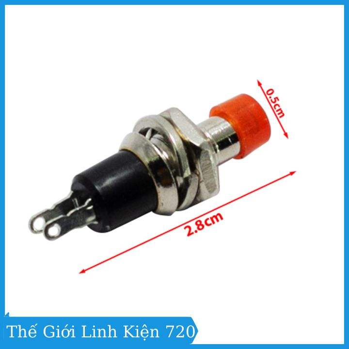 Bộ 5 nút nhấn reset, nút đề sắt nhỏ 6mm 2 chân cao cấp