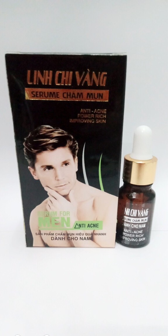 Serum chấm Mụn Dành Cho Nam LINH CHI VÀNG 18ml