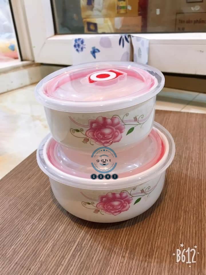 Bộ 2 thố sứ nắp hút chân không