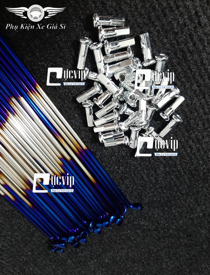 Combo 2 Bộ Căm 2 Màu 1.57 - 1.49 (2 Bánh Đùm) Xe Sirius MS3009