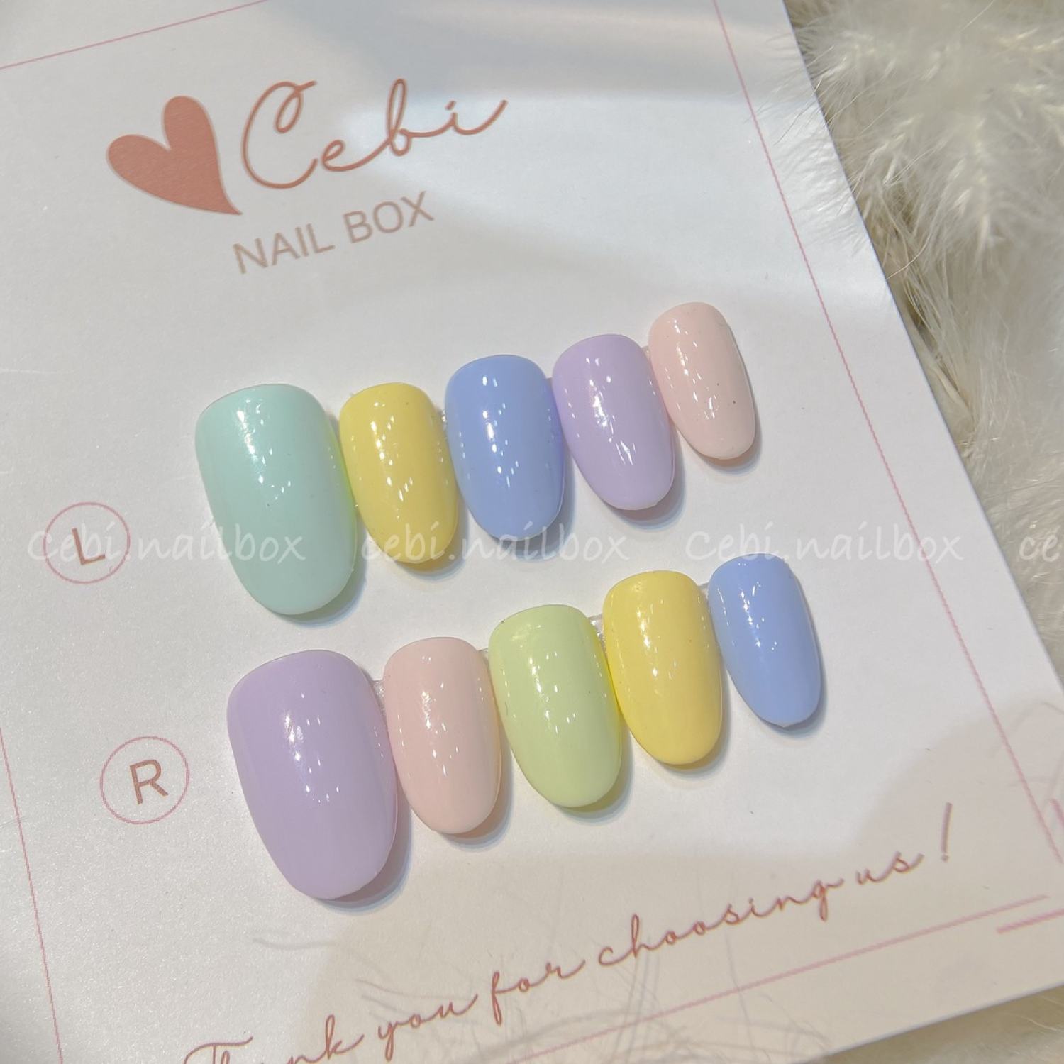 Nail Box Móng up thiết kế Hàn Quốc sắc màu pastel nhẹ nhàng Làm theo số đo  và mẫu yêu cầu hoặc mẫu có sẵn | Lazada.vn
