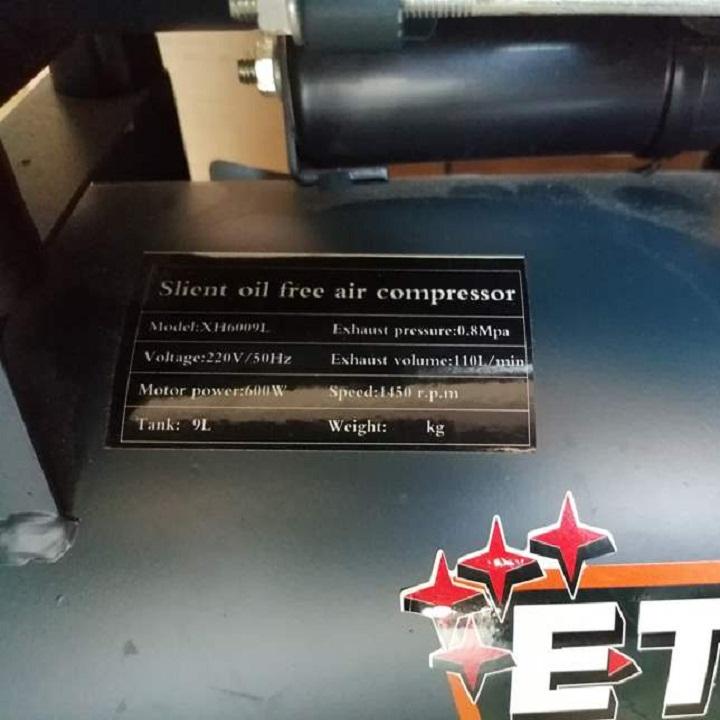 MÁY NÉN KHÍ ETOP 9LIT KHÔNG DẦU