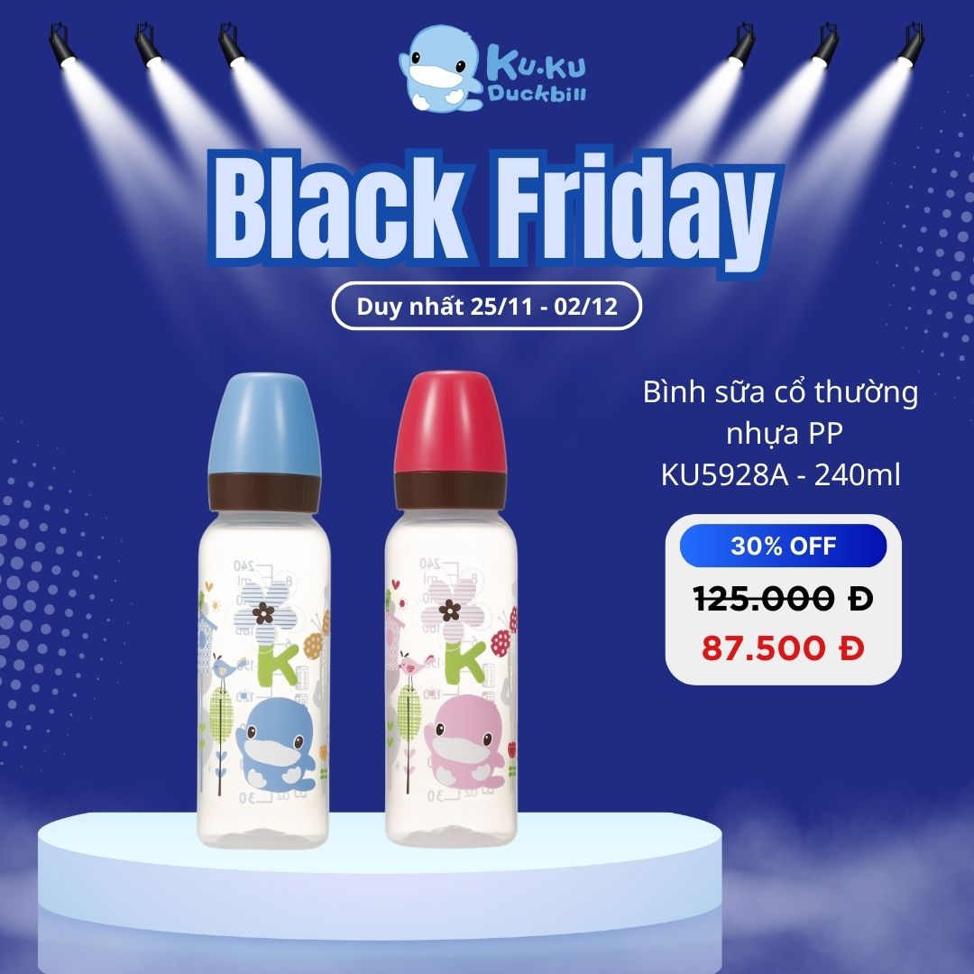 Bình sữa nhựa PP KUKU KU5928A - 240ml