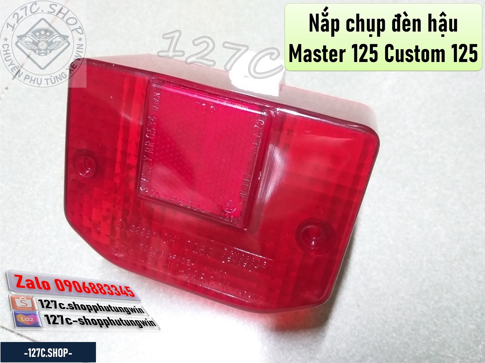 [HCM] Nắp chụp đèn hậu Master 125 Custom 125