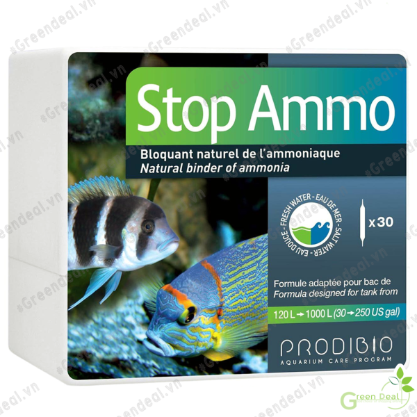 PRODIBIO - Stop Ammo | Khử và ngăn ngừa Amoniac cho hồ tép cảnh, hồ cá thuỷ sinh