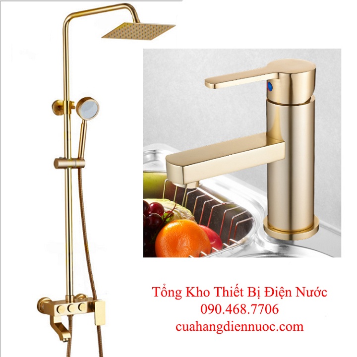 Sen tắm, Sen Cây Nóng Lạnh Cao Cấp SC 05 (vàng ánh kim)