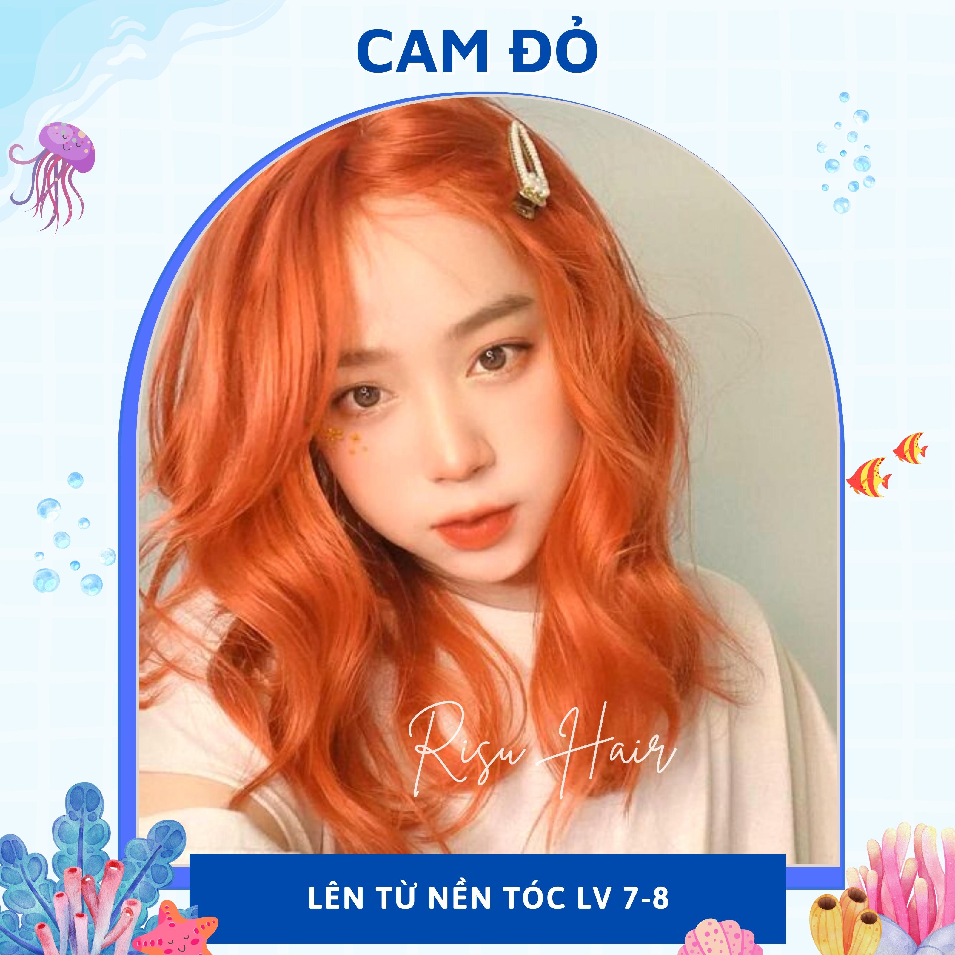 Thuốc Nhuộm Tóc Màu Cam Đỏ - Risu Hair.