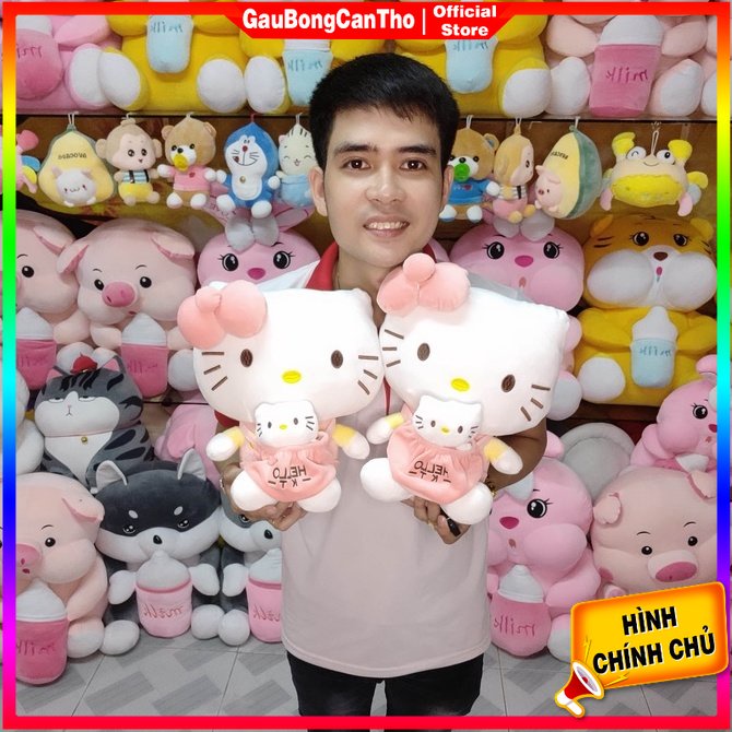 Hello Kitty Ôm Baby Gấu Nhồi Bông Cho Bé
