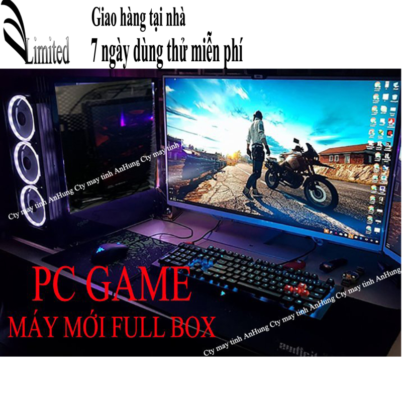 Bộ máy tính chơi Game màn 24 inch cong màn 19 inch MỚI full box giá rẻ chip intel core i5/i3 sản phẩm trọn bộ chơi game  lol, cf, fifa, pubg mobi...
