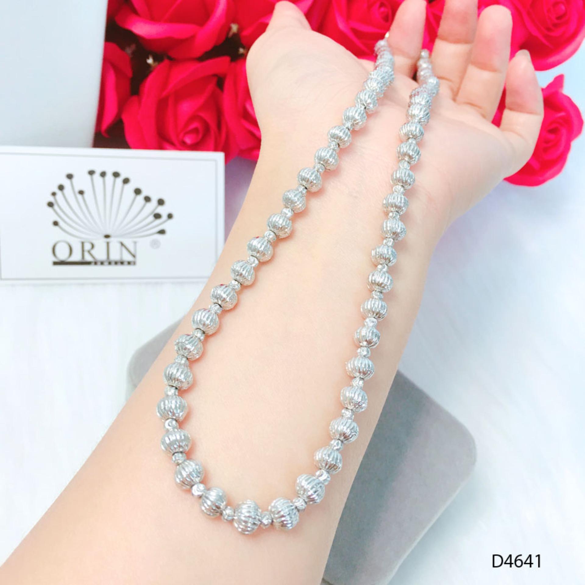 Dây chuyền bạc, dây bi hột to nhỏ thiết kế thời thượng Orin D4641