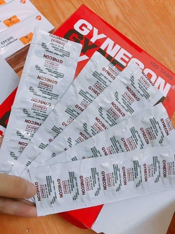 Combo 5 vỉ Viên đặt Phụ Khoa GYNECON Thái Lan