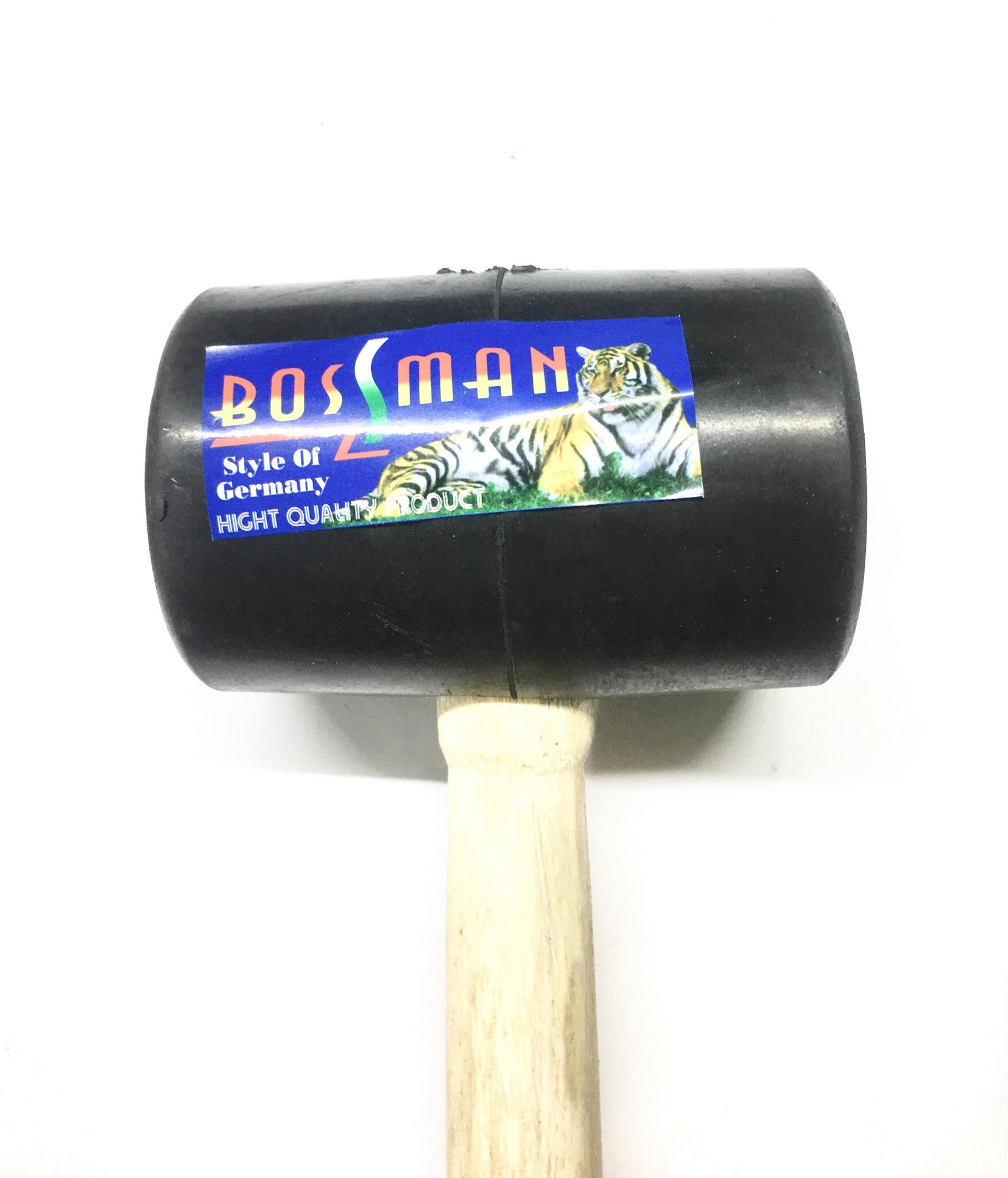 Búa cao su Lớn cán gỗ hiệu Bossman