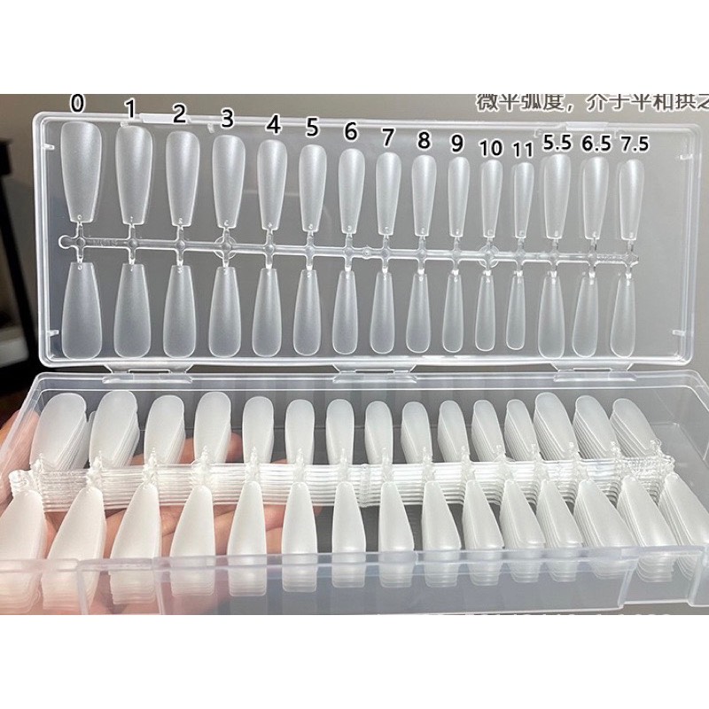 Móng úp phom thang, nhọn loại vỉ -  loại mỏng dẻo đủ size số
