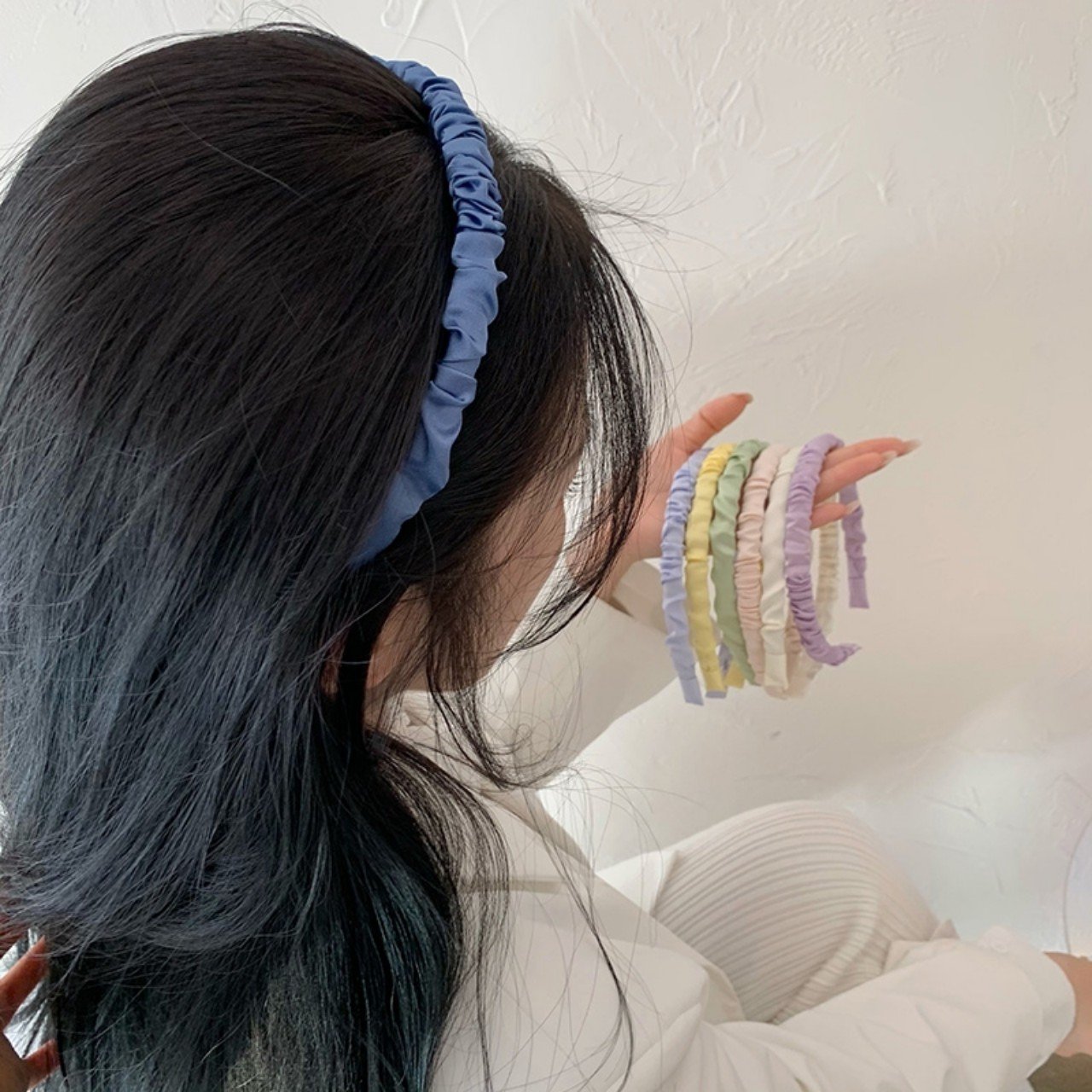 BĂNG ĐÔ TÓC VẢI SATIN NHÚN