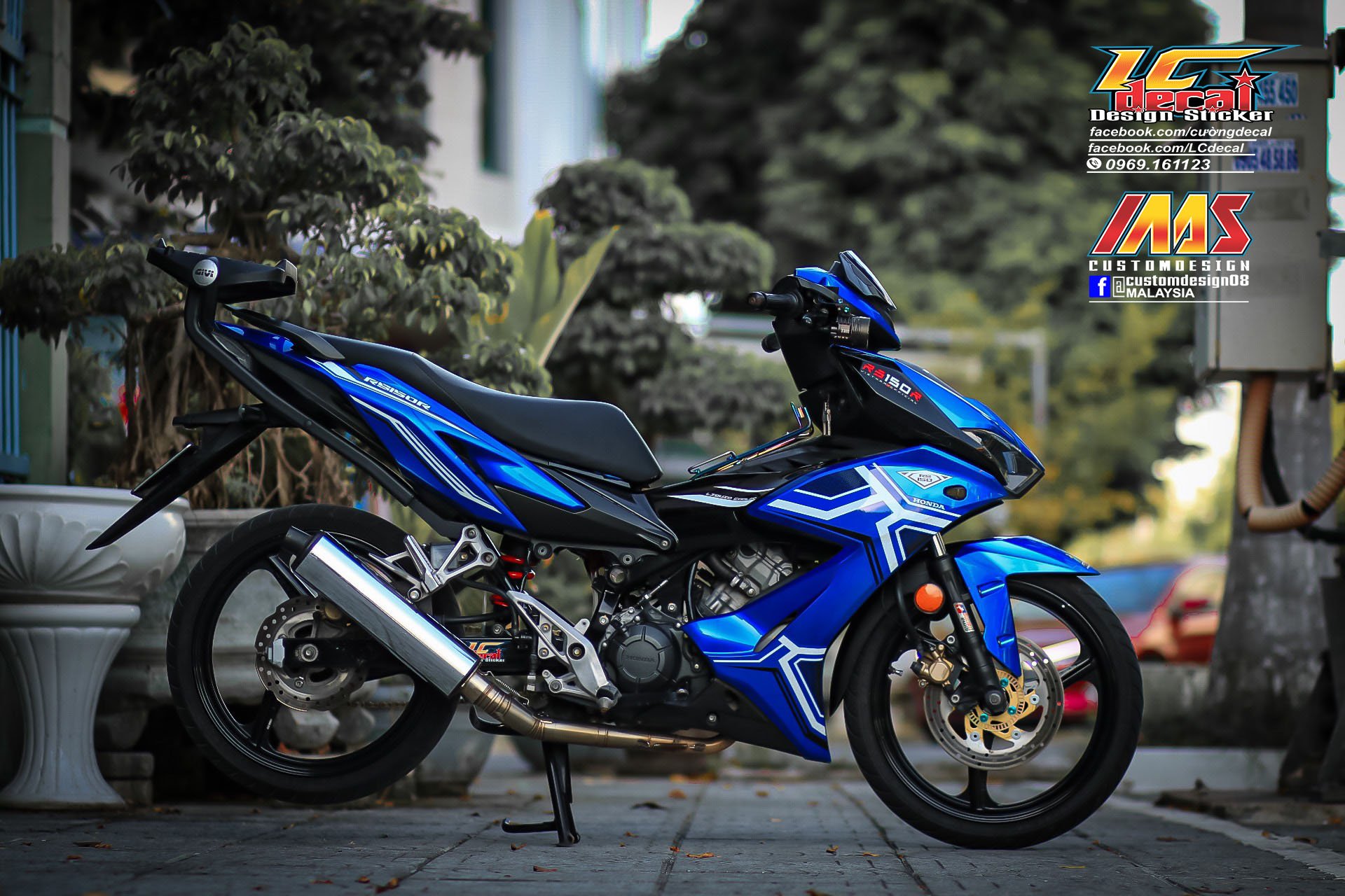 Tem rời mẫu rs 150r tổ ong đen cho winner x xanh - mẫu mới cực hot