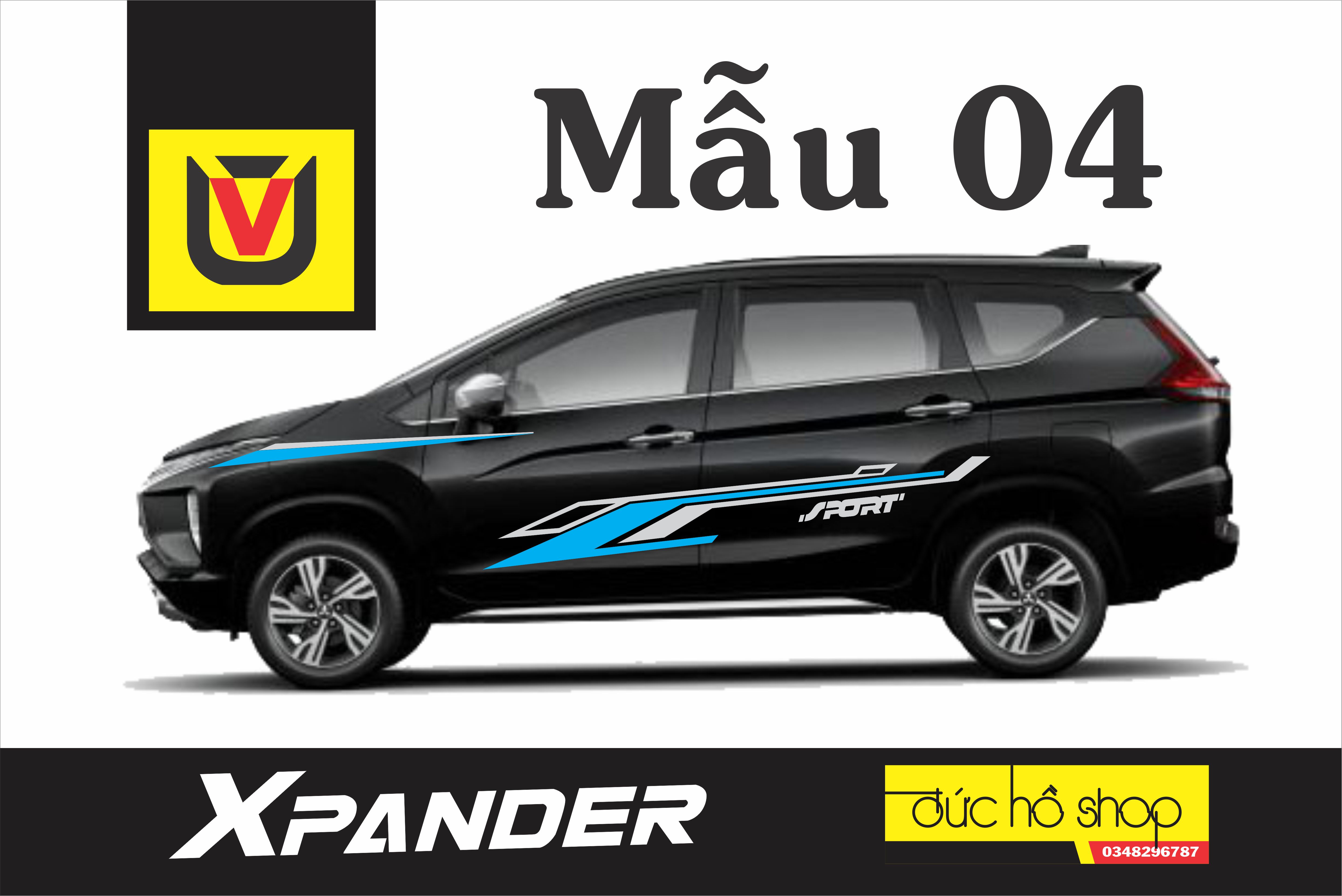 Tem xe Mitsubishi Xpander dành cho xe màu đen