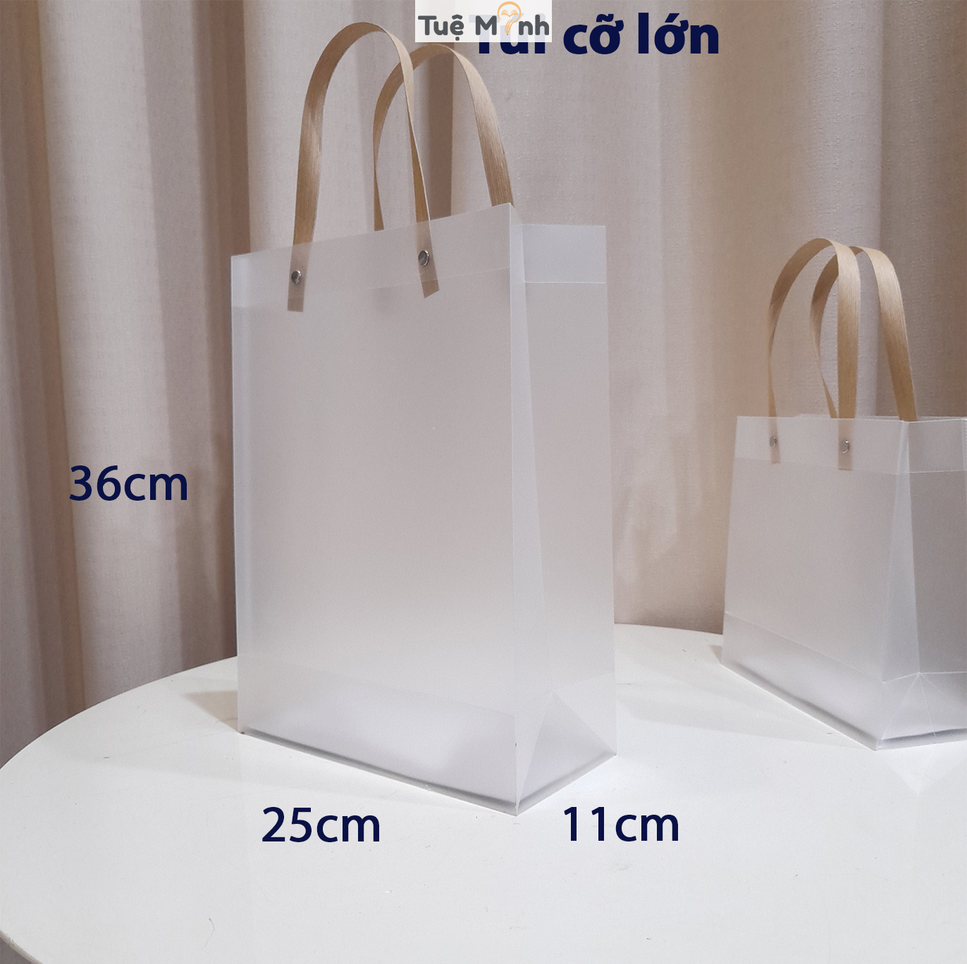 Túi Đựng Quà Kiểu Trong Suốt Mờ Ảo Chất Liệu Nhựa Mềm, Túi Quà Sinh Nhật, Chúc Mừng Độc Đáo