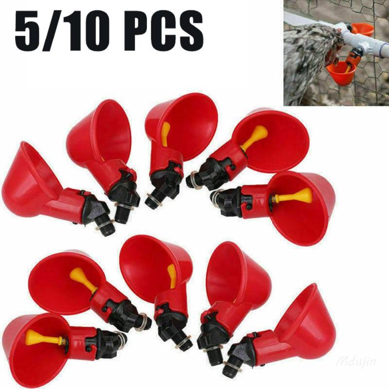 Nước uống gia cầm hoàn toàn tự động Gà uống Pigeon Waterer Tiết kiệm nước 5/10 cái 【Shop Vouchers】
