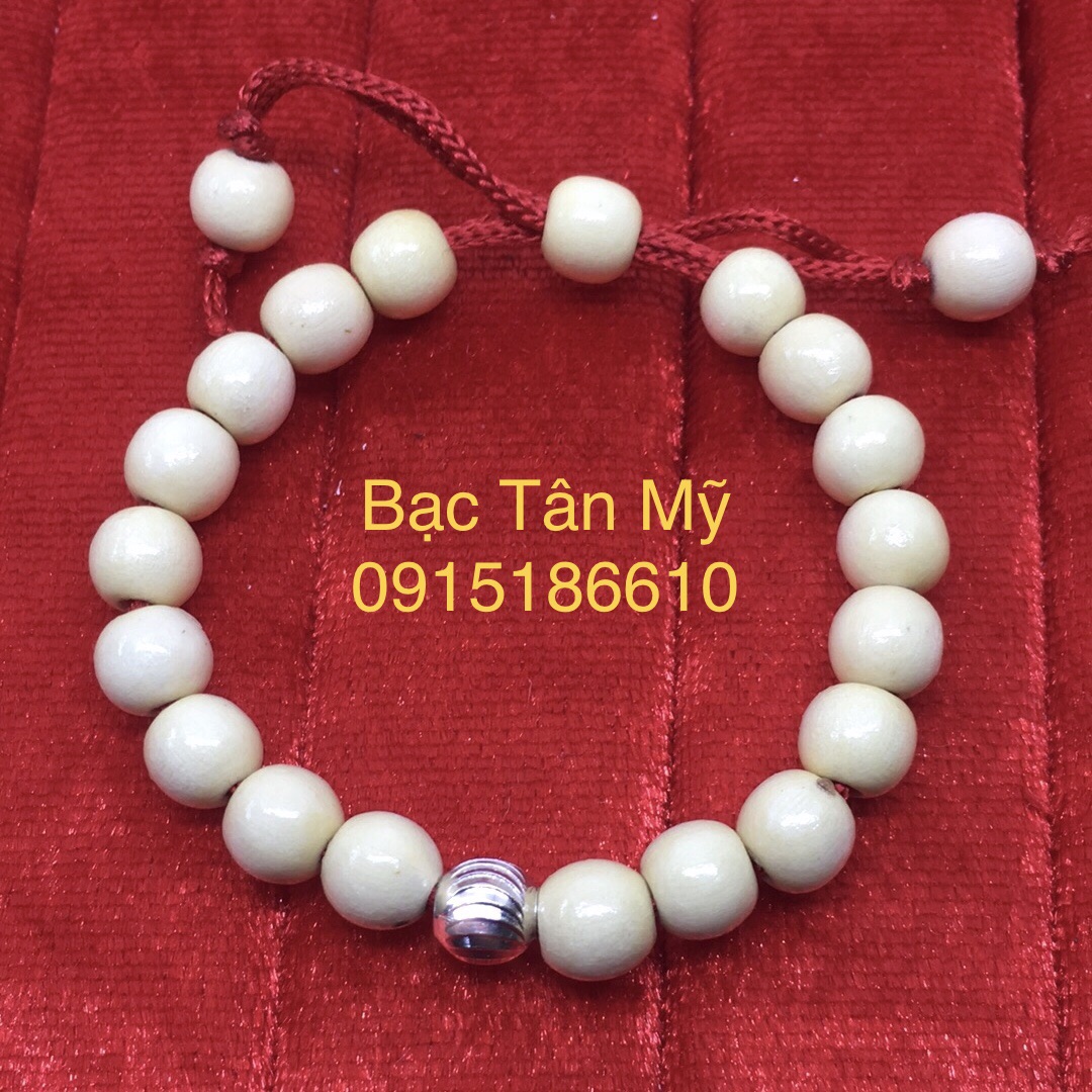 Vòng dâu trẻ em mix hạt bạc