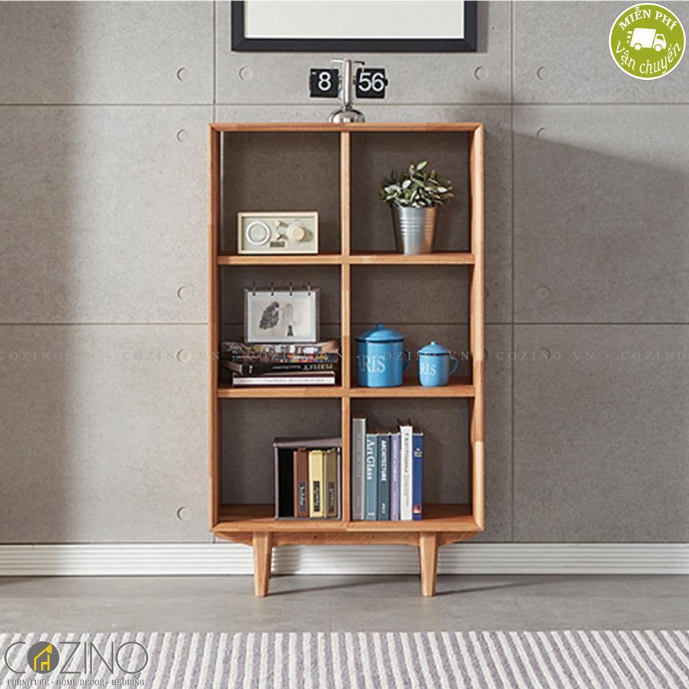 [Trả góp 0%]Tủ kệ sách 2x3 ngăn Calla gỗ cao su