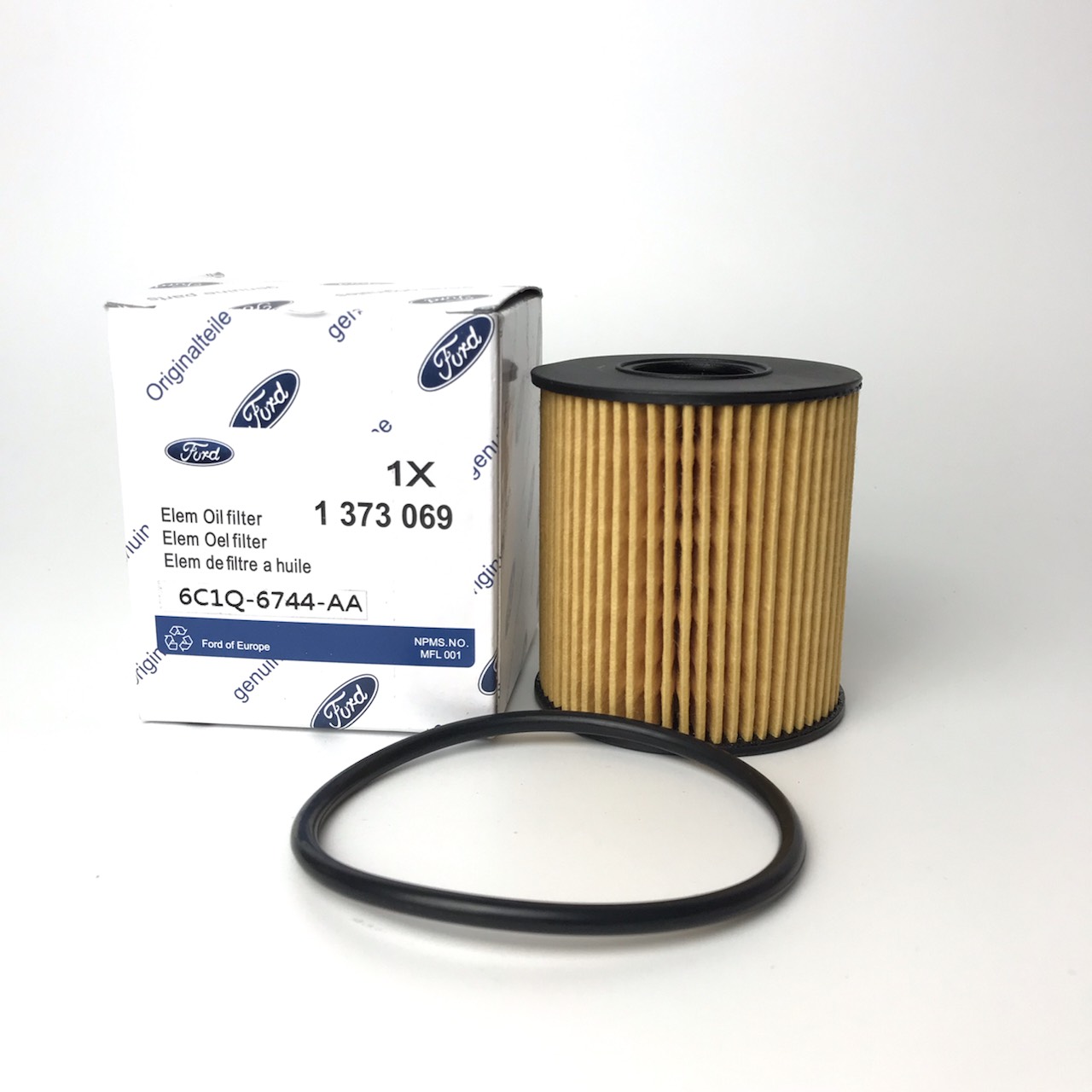 Oil filter for Ford Transit 2008-2022 gold paper core; OEM code: pos1q-6744-aa