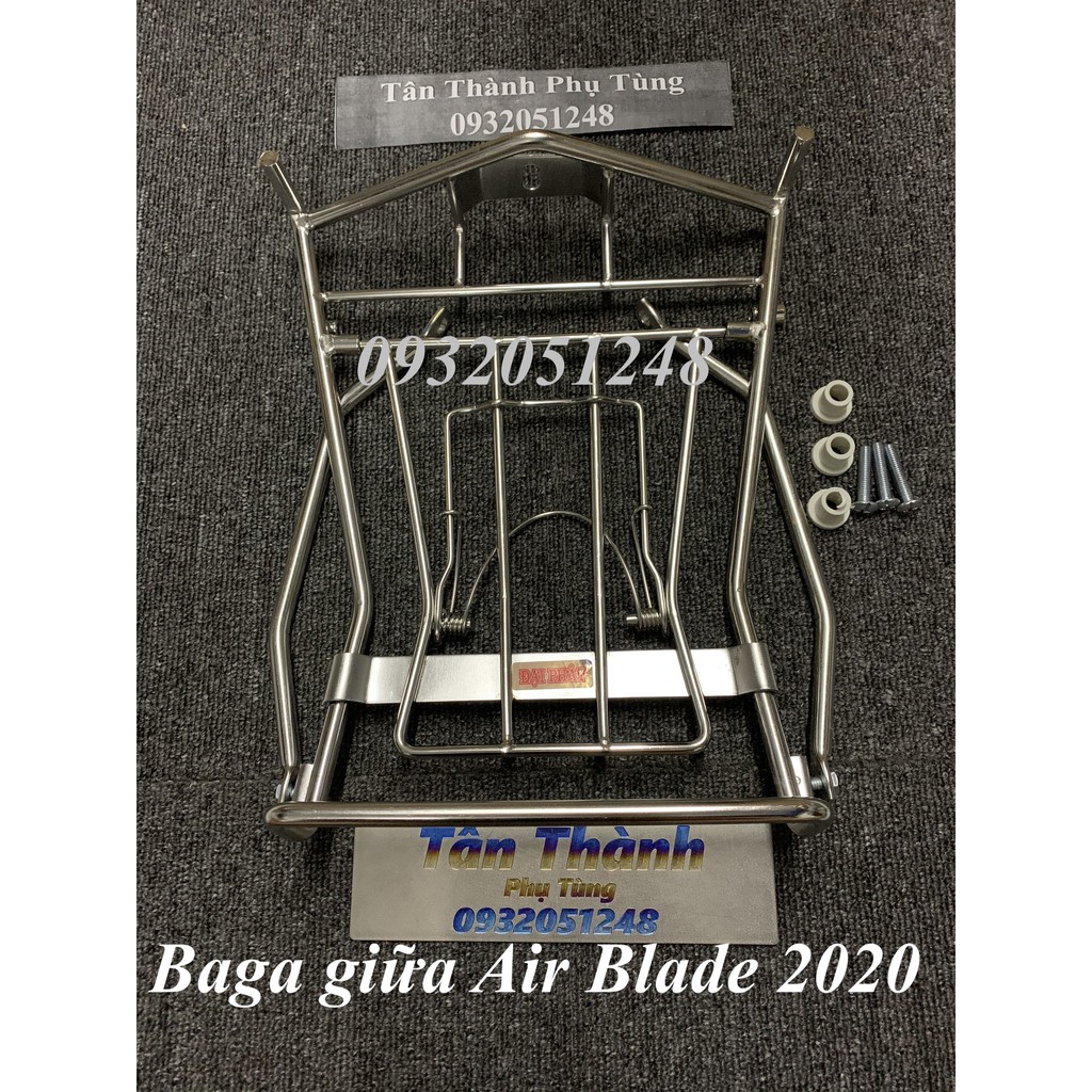 Baga giữa air blade 2020 inox 10li kèm ốc và cao su