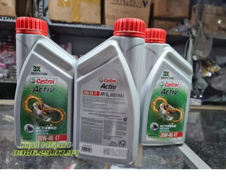 [HCM]Nhớt Castrol Activ 20W40 , 800ml