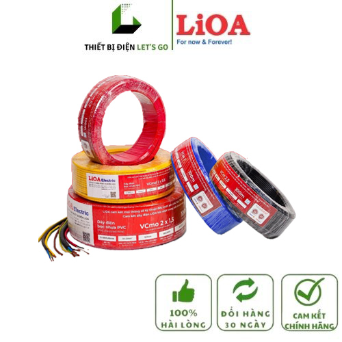 Dây điện đôi mềm lioa vcmo 2x0.7, 2x0.75, 2x075, 2x1, 2x1.5