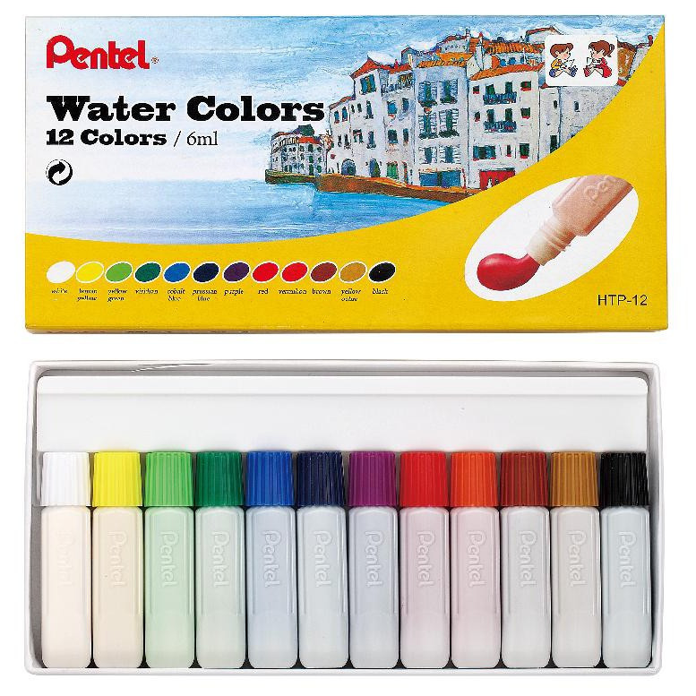 Màu nước Pentel 12/18/24 màu (6ml/tuýp)