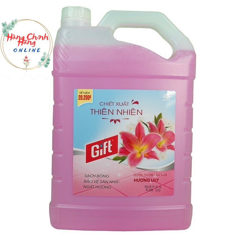 [HCM] Nước lau sàn Gift hương tulip can 3.8kg