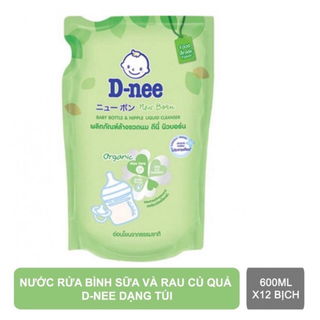 SỈ THÙNG 12 TÚI NƯỚC RỬA BÌNH SỮA DNEE 550ML THAILAN