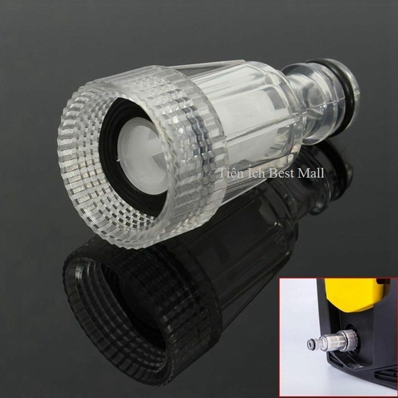 Cút lọc nước máy rửa xe cao áp, đầu lọc nước đầu vào máy rửa xe gia đình áp suất cao, đầu nối lọc nước của máy bơm rửa xe C0004-18