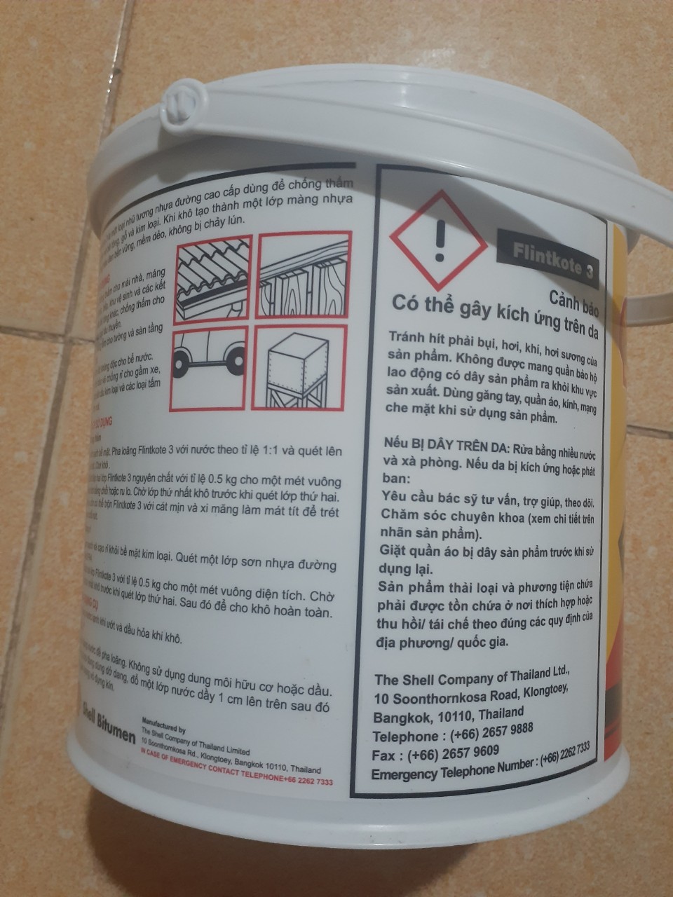Shell flintkote No3 - 3,5L - Sơn chống thấm gốc Bitum