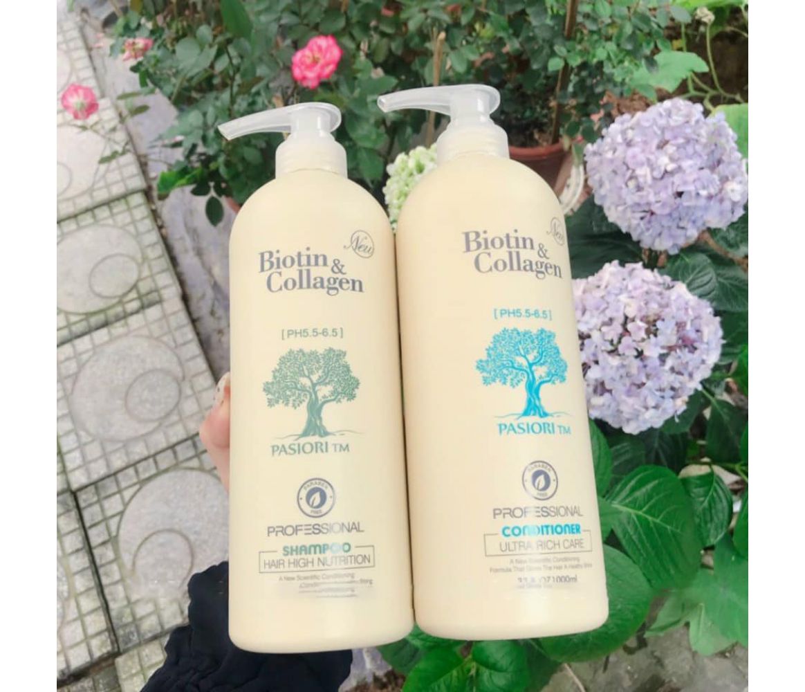 Dầu Gội Xả Biotin & Collagen Trắng 1000ML/Chai