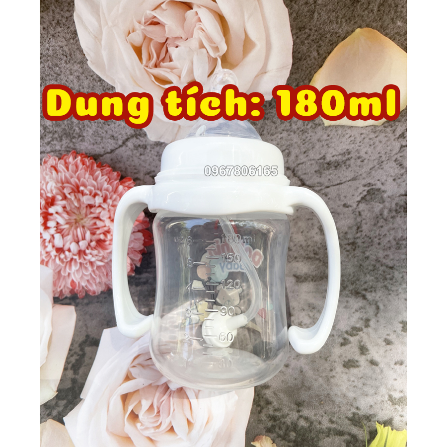 Bình Sữa Cổ Rộng DOLPHIN 180ml Có Tay Cầm – DP-019A