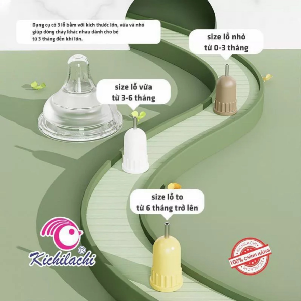 Dụng Cụ Đục Lỗ Núm Ti KICHI- Dập Lỗ Núm Ti BÌnh Sữa- Bấm núm ti